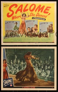 3t0545 SALOME WHERE SHE DANCED 8 LCs 1945 sexy Yvonne De Carlo w/ Walter Slezak, Bromberg & Cameron!