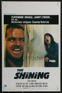 3w0352 SHINING Belgian 1980 Stephen King & Stanley Kubrick horror masterpiece, crazy Jack Nicholson!