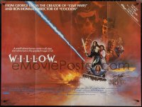 3w0024 WILLOW British quad 1988 George Lucas, Ron Howard, great Brian Bysouth fantasy art!