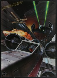 3w0325 STAR WARS 20x28 commercial poster 1977 Ralph McQuarrie artwork of the Death Star trench run!