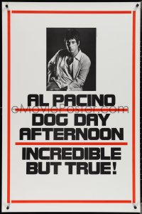 3w0736 DOG DAY AFTERNOON teaser 1sh 1975 Al Pacino, Sidney Lumet bank robbery crime classic!