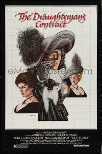 3w0737 DRAUGHTSMAN'S CONTRACT 1sh 1983 Peter Greenaway, cool Sparacio art of Higgins & top cast!