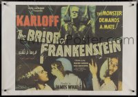 3w0028 BRIDE OF FRANKENSTEIN Egyptian poster R2000s Karloff, Lanchester, from half-sheet!!