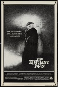 3w0743 ELEPHANT MAN 1sh 1980 John Hurt is not an animal, Anthony Hopkins, directed by David Lynch!