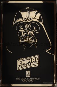 3w0748 EMPIRE STRIKES BACK foil Kilian advance 1sh R1990 art of Darth Vader by Dana Stedry!