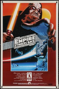 3w0747 EMPIRE STRIKES BACK signed Kilian 1sh R1990 by artist Larry Noble, Darth Vader & cool battle!