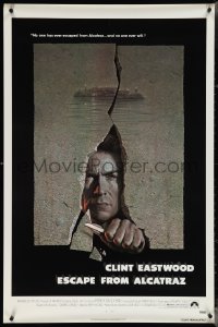 3w0750 ESCAPE FROM ALCATRAZ 1sh 1979 Eastwood busting out by Lettick, Don Siegel prison classic!