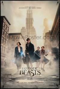 3w0756 FANTASTIC BEASTS & WHERE TO FIND THEM teaser DS 1sh 2016 Yates, J.K. Rowling, Ezra Miller!