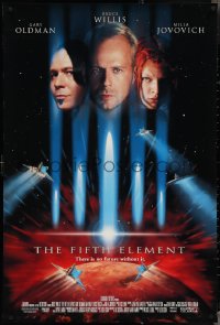 3w0758 FIFTH ELEMENT DS 1sh 1997 Bruce Willis, Milla Jovovich, Oldman, directed by Luc Besson!