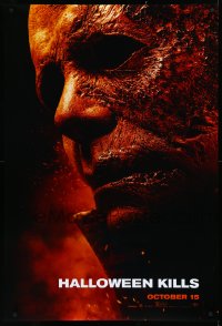 3w0790 HALLOWEEN KILLS teaser DS 1sh 2021 Jamie Lee Curtis, close-up of Michael Myers!