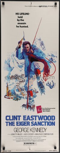 3w0576 EIGER SANCTION insert 1975 Clint Eastwood's lifeline was held by the assassin he hunted!
