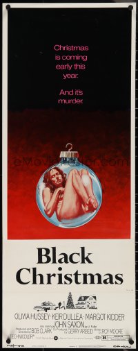3w0622 SILENT NIGHT EVIL NIGHT insert 1975 best different image of naked girl in Christmas ornament!