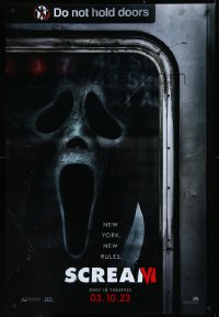 3w0949 SCREAM teaser DS 1sh 2022 Cox, Arquette, Campbell, New York, new rules, coming 3.10.23!