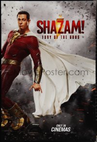 3w0955 SHAZAM FURY OF THE GODS int'l teaser DS 1sh 2023 wacky Zachary Levi in the title role as Shazam!