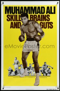 3w0962 SKILL BRAINS & GUTS 1sh 1975 best image of Muhammad Ali in boxing trunks & gloves raised!