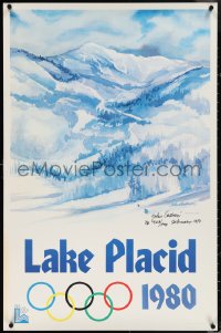 3w0051 1980 WINTER OLYMPICS signed #923/1000 24x37 art print 1980 by artist John Gallucci!