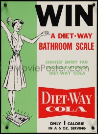 3w0555 DOUBLE COLA COMPANY 16x22 advertising poster 1960s cool vinatge ad - win a bathroom scale!