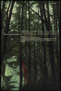3w0092 FIRST BLOOD #29/300 24x36 art print 2020 Mondo, Stallone as Rambo by Barrett, regular ed.!