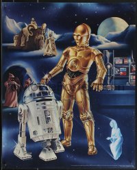 3w0346 STAR WARS 19x23 special poster 1978 Goldammer art, Procter & Gamble tie-in, droids!