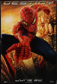 3w0972 SPIDER-MAN 2 teaser 1sh 2004 great image of Tobey Maguire in the title role, Destiny!