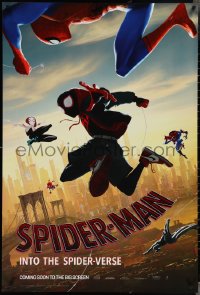 3w0973 SPIDER-MAN INTO THE SPIDER-VERSE int'l teaser DS 1sh 2018 Nicolas Cage in title role, cast!