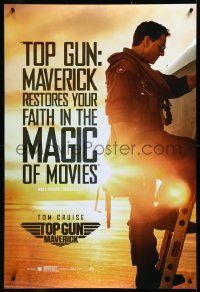 3w1012 TOP GUN: MAVERICK DS 1sh 2021 Naval aviator Tom Cruise climbing F-18, magic restored, reviews!