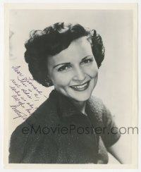 3x0435 BETTY WHITE signed 8.25x10 still 1950s wonderful smiling portrait from many years earlier!