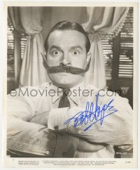 3x0437 BOB HOPE signed 8.25x10 still 1941 wacky portrait with huge mustache in Louisiana Purchase!