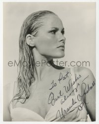 3x0588 URSULA ANDRESS signed 7.5x9.5 still 1962 sexy close up in bikini & wet hair from Dr. No!