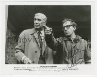 3x0591 WOODY ALLEN signed 8x10 still 1989 close up with Martin Landau in Crimes and Misdemeanors!