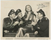 3x0592 YOU CAME ALONG signed 8x10 still 1945 by Robert Cummings AND Don DeFore, sexy Lizabeth Scott