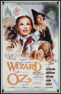 3x0152 WIZARD OF OZ signed 22x34 Canadian commercial poster 1989 by TEN of The Munchkin actors!