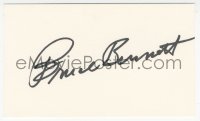 3x0389 BRUCE BENNETT signed 3x5 index card 1980s it can be framed with the included REPRO still!