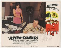 3x0182 ASTRO-ZOMBIES signed LC #4 1968 by Ted V. Mikels, sexy Tura Santana & John Carradine in lab!