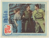 3x0227 LOST WORLD signed LC #3 1960 by David Hedison, who's with Michael Rennie & Jill St. John!