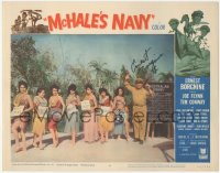 3x0228 McHALE'S NAVY signed LC #6 1964 by Ernest Borgnine, who's with seven sexy Hawaiian girls!