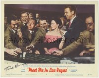 3x0229 MEET ME IN LAS VEGAS signed LC #4 1956 by Paul Henreid, who's gambling at roulette w/Charisse!