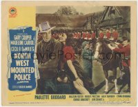3x0236 NORTH WEST MOUNTED POLICE signed LC #6 1940 by Gary Cooper, w/Paulette Goddard & Mounties!