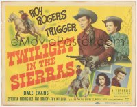 3x0177 TWILIGHT IN THE SIERRAS signed TC R1956 by BOTH Roy Rogers AND Dale Evans, great image!