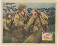 3x0273 WALK IN THE SUN signed LC 1945 by Dana Andrews, who's with Lloyd Bridges in World War II!
