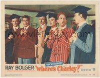 3x0276 WHERE'S CHARLEY signed LC #2 1952 by Ray Bolger, who's with college graduates!