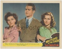 3x0277 WHISTLING IN THE DARK signed LC 1941 by Red Skelton, between Virginia Grey & Ann Rutherford!