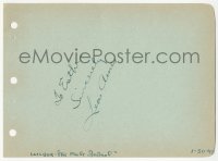 3x0372 LEON AMES signed 5x6 album page 1941 it can be framed with an original or repro still!