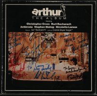 3x0017 ARTHUR signed album jacket 1981 by Burt Bacharach, Christopher Cross & EIGHT other people!