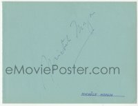 3x0357 MICHELE MORGAN/GRIFFITH JONES signed 6x7 paper 1950s it can be framed with a repro still!