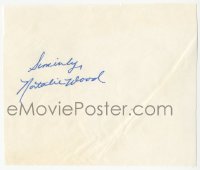 3x0358 NATALIE WOOD signed signed 4x5 paper 1950s it can be framed & displayed with a repro still!