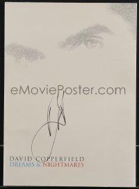 3x0011 DAVID COPPERFIELD signed magic show program 1996 from his show Dreams & Nightmares!