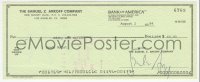 3x0051 SAMUEL Z. ARKOFF signed canceled check 1984 he paid $60 to someone named Randy Malat!