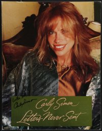 3x0012 CARLY SIMON signed 17x22 music poster 1994 advertising her album Letters Never Sent!