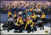 3x0146 MILLER BREWING COMPANY signed 20x30 advertising poster 1990s by THREE sexy Cold Patrol girls!